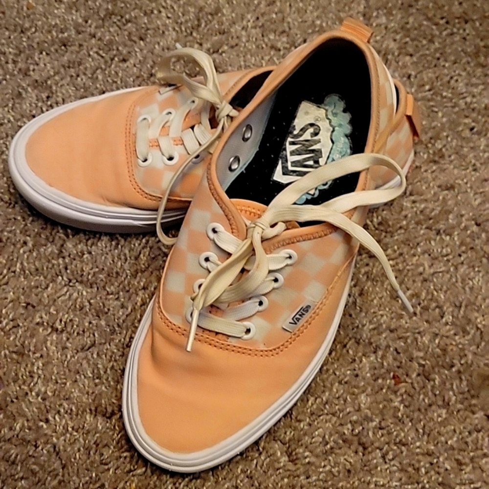 Vans Pink Checkerboard Check Lace Up Trainers Sneakers  Skate size  5.5